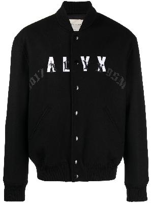 1017 ALYX 9SM - Black Logo Bomber Jacket