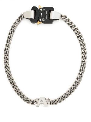 1017 ALYX 9SM - Silver-Tone Logo Charm Buckle Necklace