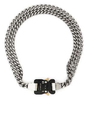 1017 ALYX 9SM - Silver-Tone 2x Chain Buckle Necklace