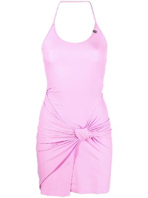 1017 ALYX 9SM - Pink Gathered Detail Halterneck Mini Dress