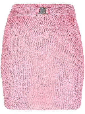 1017 ALYX 9SM - Pink Buckle-Embellished Knitted Mini Skirt