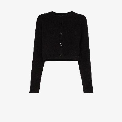 Acne Studios - Black Cropped Knit Cardigan