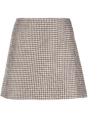 Acne Studios - Brown Irella Checked Mini Skirt