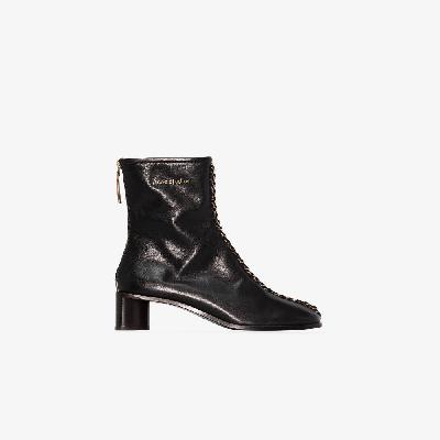 Acne Studios - Black Bertine 50 Whipstitch Leather Boots