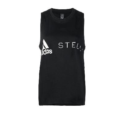 Adidas By Stella McCartney - Black Sportswear Logo Tank Top