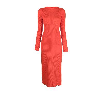 AERON - Red Lara Cut-Out Midi Dress
