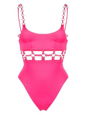 Agent Provocateur - Pink Ashia Cut-Out Swimsuit