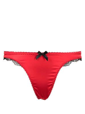 Agent Provocateur - Red Sloane Satin Thong