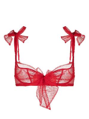 Agent Provocateur - Red Danika Bow-Detailed Bra