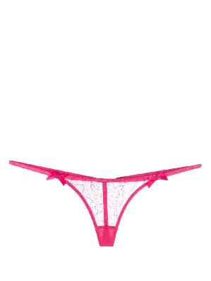 Agent Provocateur - Pink Lorna Lace Sheer Thong