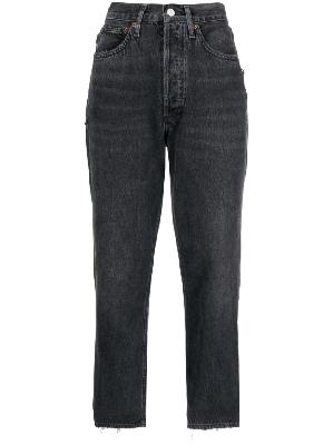 AGOLDE - Black 90s Cropped Denim Jeans