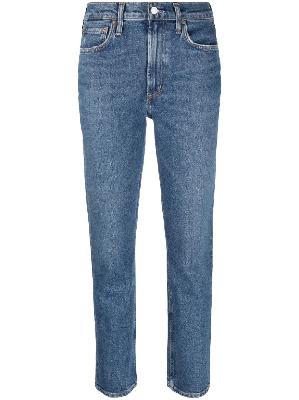 AGOLDE - Blue Merrel Mid-Rise Slim Jeans