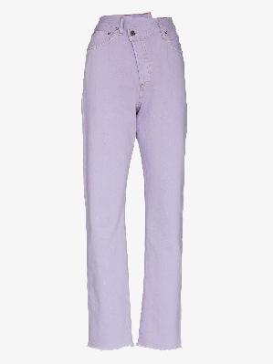 AGOLDE - Purple Criss Cross Straight Leg Jeans