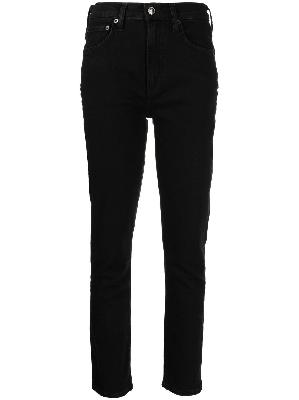 AGOLDE - Black Merrel Mid-Rise Slim Jeans