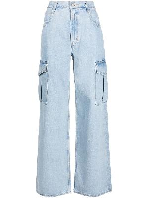 AGOLDE - Blue Wide-Leg Cargo Jeans