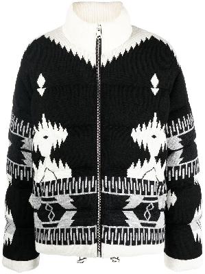 Alanui - Black Icon Jacquard Wool Padded Jacket