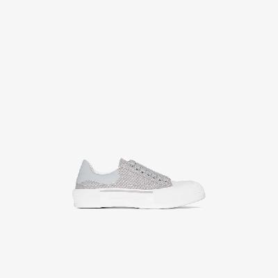 Alexander McQueen - Grey Deck Plimsoll Low Top Sneakers