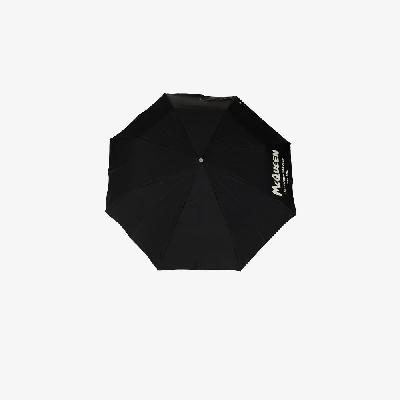 Alexander McQueen - Black Graffiti Logo Umbrella - Women's