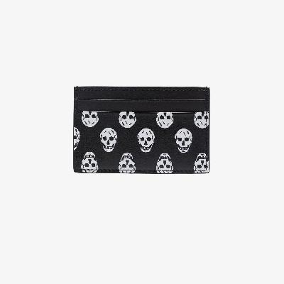 Alexander McQueen - Black Skull Print Leather Card Holder