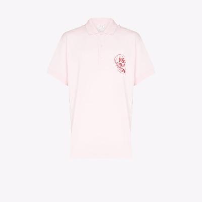 Alexander McQueen - Pink Oversized Embroidered Skull Polo Shirt