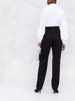 Alexander McQueen - Black Lace Panel Tailored Trousers