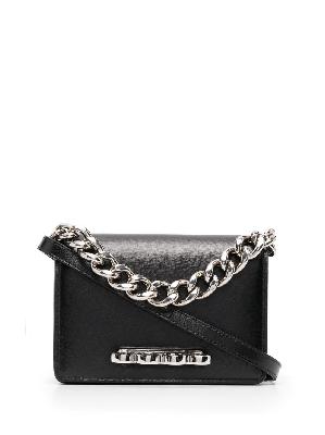 Alexander McQueen - Black Four Rings Leather Clutch Bag