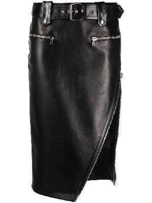 Alexander McQueen - Black Pencil Leather Skirt