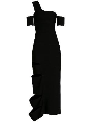 Alexander McQueen - Black Cut-Out One-Shoulder Dress