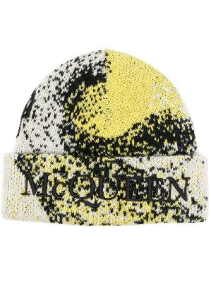 Alexander McQueen - Yellow Logo-Embroidered Beanie Hat