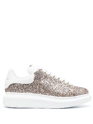Alexander McQueen - Gold And White Oversized Sneakers