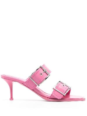 Alexander McQueen - Pink Double Buckle 72 Leather Sandals