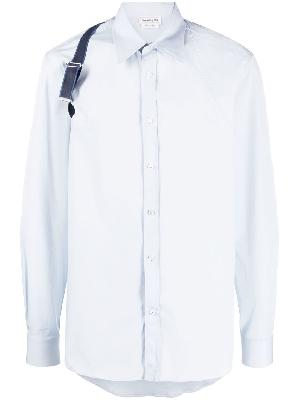 Alexander McQueen - Cloud Blue Cotton Buckle Detail Shirt