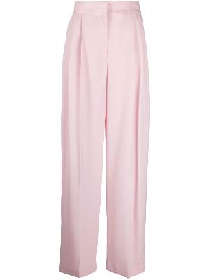 Alexander McQueen - Pink Pleated Wool Trousers