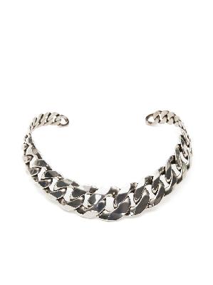 Alexander McQueen - Silver-Tone Cuban Link Chain Necklace