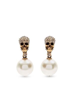 Alexander McQueen - Skull Pearl Drop Earrings