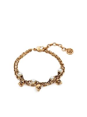 Alexander McQueen - Skull Pearl Chain Bracelet