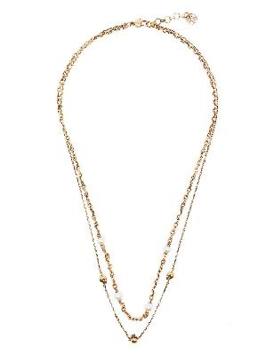 Alexander McQueen - Skull And Pearl Charm Layered Necklace