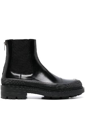 Alexander McQueen - Black Stack Leather Chelsea Boots
