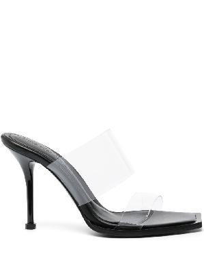 Alexander McQueen - Clear Pin 95 Leather Mules