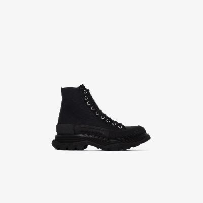Alexander McQueen - Black Tread Slick Boots