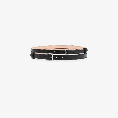 Alexander McQueen - Black Double Leather Belt