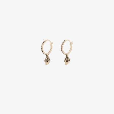 Alexander McQueen - Gold-Plated Crystal Skull Earrings