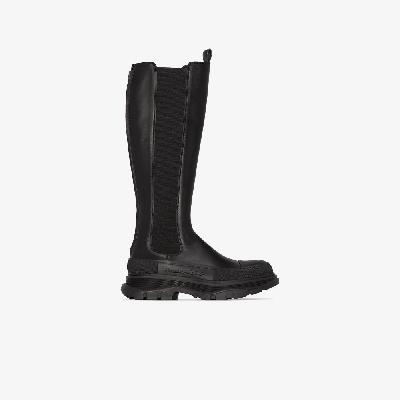 Alexander McQueen - Black Tread Slick Boots