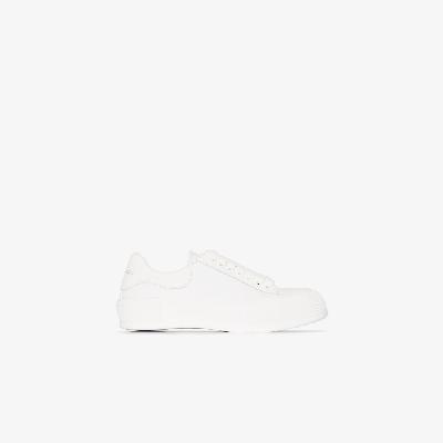 Alexander McQueen - White Deck Plimsoll Leather Sneakers