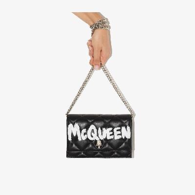 Alexander McQueen - Black Logo Quilted Leather Clutch Bag