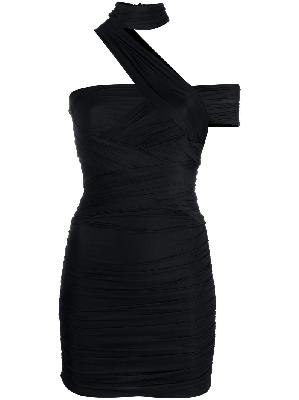 Alexander Wang - Black Asymmetric Ruched Dress