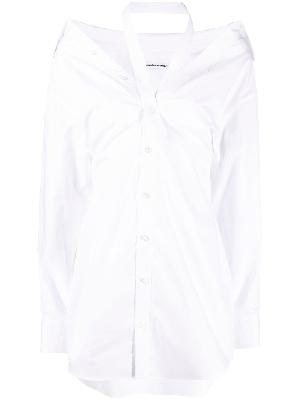 Alexander Wang - White Off-The-Shoulder Shirt Dress