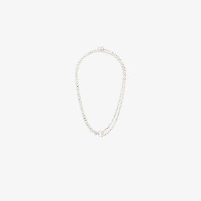 All Blues - Sterling Silver Double Chain Necklace