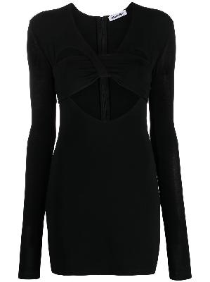 AMBUSH - Black Cut-Out Stretch Mini Dress