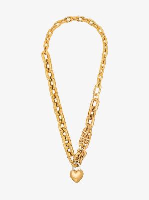 AMBUSH - Gold-Plated Heart Padlock Necklace
